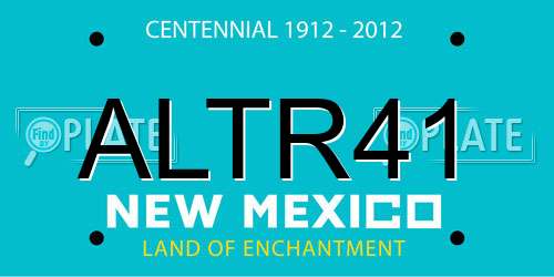 ALTR41 New Mexico License Plate
