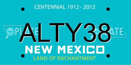 ALTY38 New Mexico License Plate