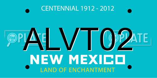 ALVT02 New Mexico License Plate