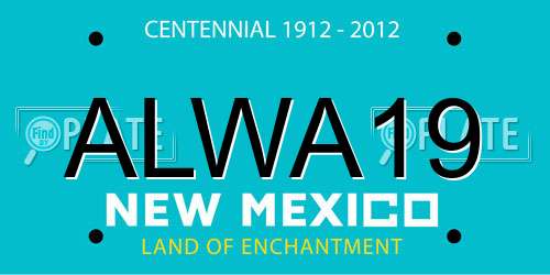 ALWA19 New Mexico License Plate