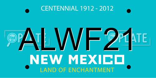 ALWF21 New Mexico License Plate