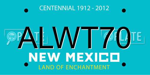 ALWT70 New Mexico License Plate
