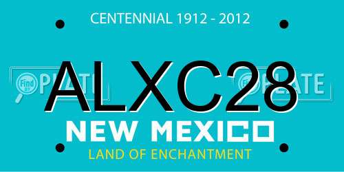 ALXC28 New Mexico License Plate