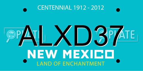 ALXD37 New Mexico License Plate