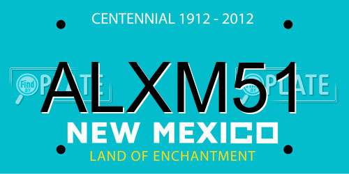ALXM51 New Mexico License Plate