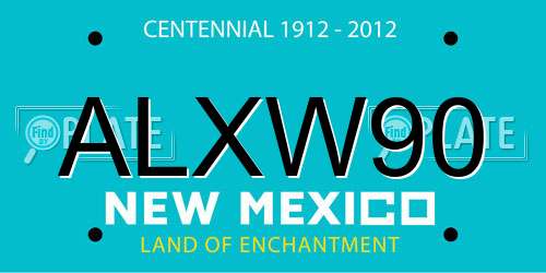 ALXW90 New Mexico License Plate