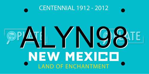 ALYN98 New Mexico License Plate
