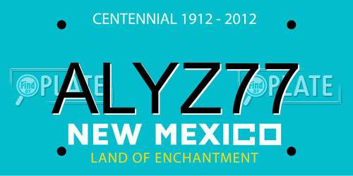 ALYZ77 New Mexico License Plate