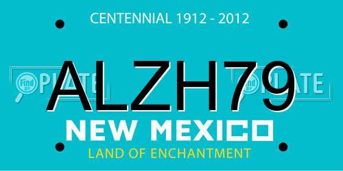 ALZH79 New Mexico License Plate