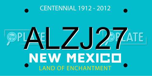 ALZJ27 New Mexico License Plate