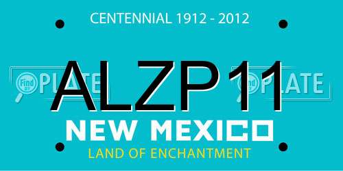 ALZP11 New Mexico License Plate