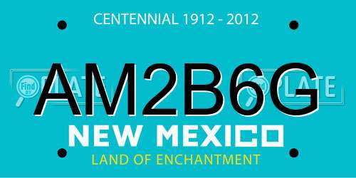 AM2B6G New Mexico License Plate