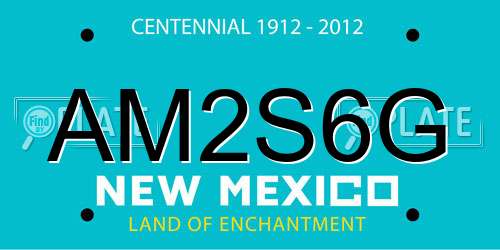 AM2S6G New Mexico License Plate