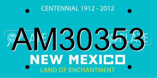 AM30353 New Mexico License Plate