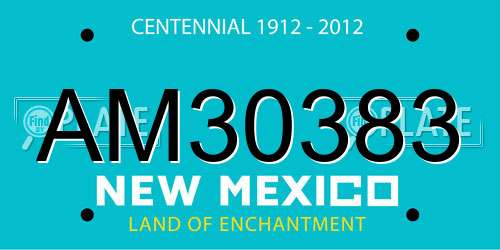 AM30383 New Mexico License Plate