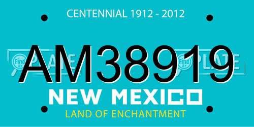 AM38919 New Mexico License Plate