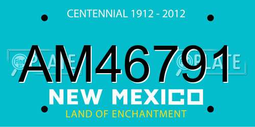 AM46791 New Mexico License Plate