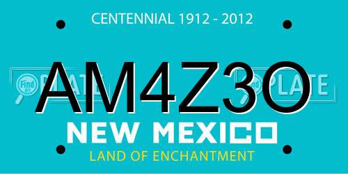 AM4Z3O New Mexico License Plate