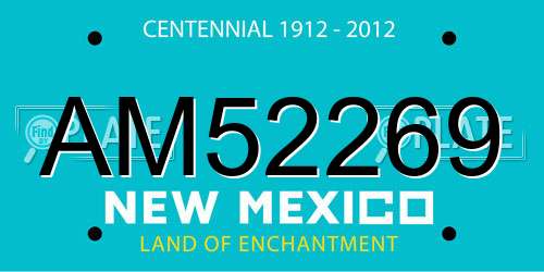 AM52269 New Mexico License Plate