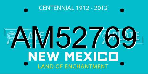 AM52769 New Mexico License Plate