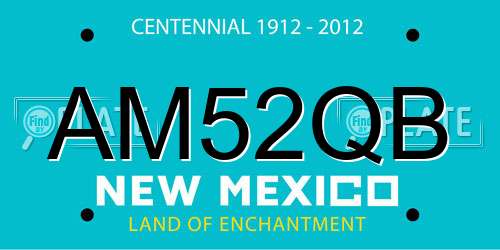 AM52QB New Mexico License Plate