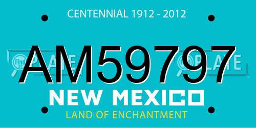 AM59797 New Mexico License Plate