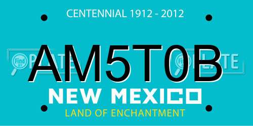 AM5T0B New Mexico License Plate