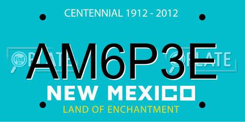 AM6P3E New Mexico License Plate