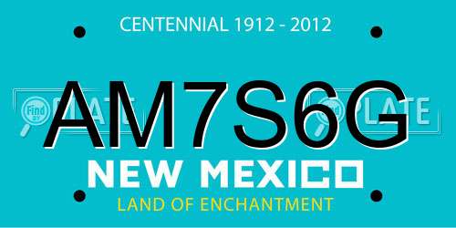 AM7S6G New Mexico License Plate