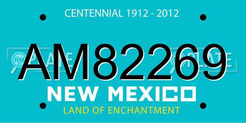AM82269 New Mexico License Plate