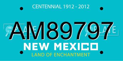 AM89797 New Mexico License Plate