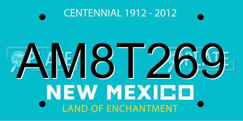 AM8T269 New Mexico License Plate