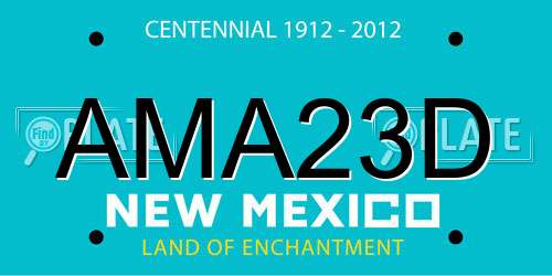 AMA23D New Mexico License Plate