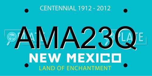 AMA23Q New Mexico License Plate