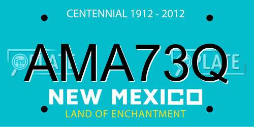 AMA73Q New Mexico License Plate