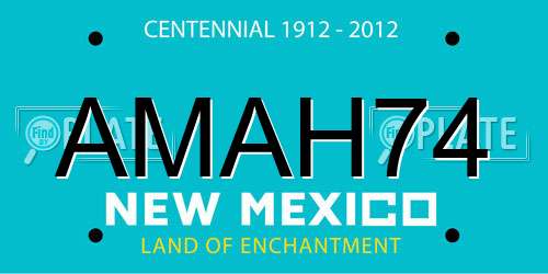 AMAH74 New Mexico License Plate