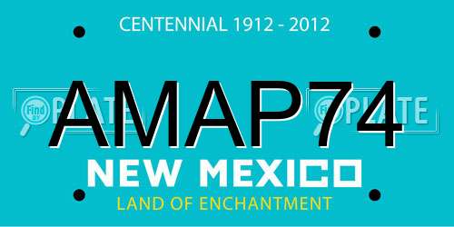 AMAP74 New Mexico License Plate
