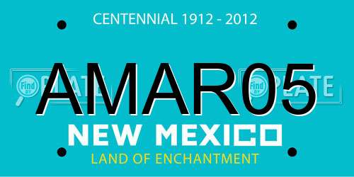 AMAR05 New Mexico License Plate