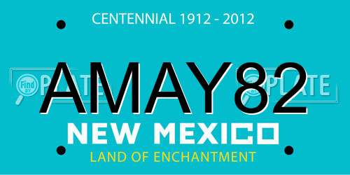 AMAY82 New Mexico License Plate