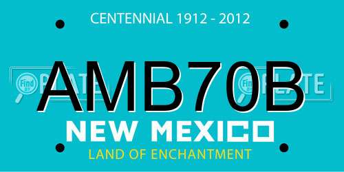 AMB70B New Mexico License Plate
