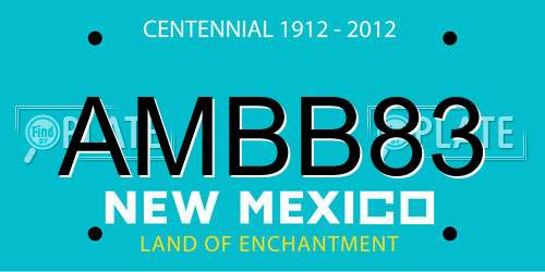 AMBB83 New Mexico License Plate