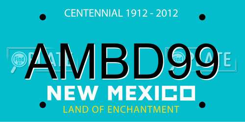 AMBD99 New Mexico License Plate