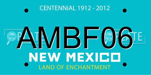 AMBF06 New Mexico License Plate