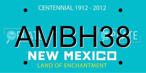 AMBH38 New Mexico License Plate