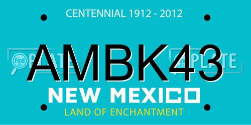 AMBK43 New Mexico License Plate