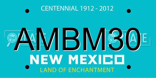 AMBM30 New Mexico License Plate