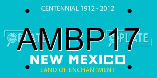 AMBP17 New Mexico License Plate