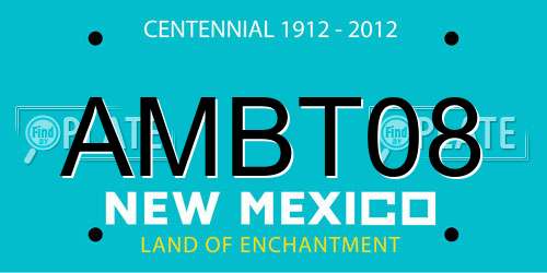 AMBT08 New Mexico License Plate