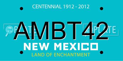 AMBT42 New Mexico License Plate