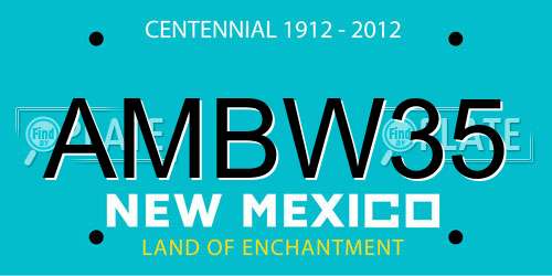 AMBW35 New Mexico License Plate